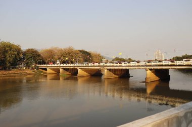 Tayland. Chiang Mai. Şehrin güzel bir manzarası.