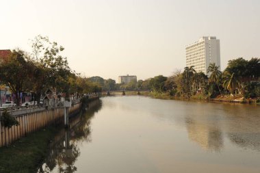 Tayland. Chiang Mai. Şehrin güzel bir manzarası.