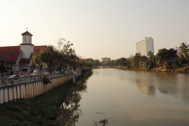 Tayland. Chiang Mai. Şehrin güzel bir manzarası.