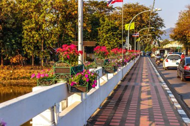 Tayland. Chiang Mai. Şehrin güzel bir manzarası.