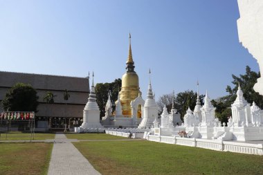Tayland. Chiang Mai. Bir Budist tapınağı..