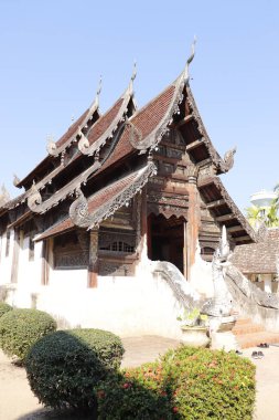 Tayland. Chiang Mai. Bir Budist tapınağı..