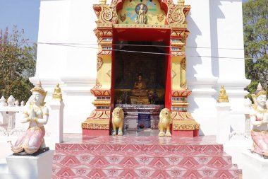 Tayland. Chiang Mai. Bir Budist tapınağı..