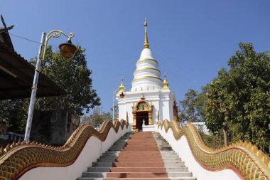 Tayland. Chiang Mai. Bir Budist tapınağı..