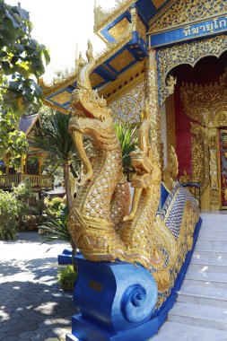 Tayland. Chiang Mai. Budist Tapınağı manzarası.