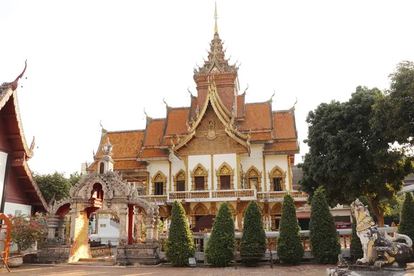 Thaiföld Chiang Mai Vagyok Egy Városi Buddhista Templom — Stock Fotó