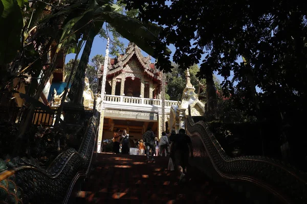 Tayland Chiang Mai Wat Doi Suthep Tapınağının Manzarası — Stok fotoğraf