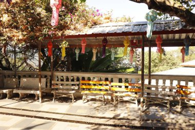 Tayland. Chiang Mai. Wat Doi Suthep tapınağının manzarası..