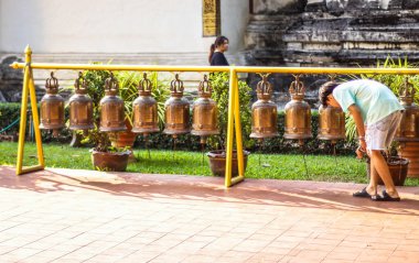 Tayland. Chiang Mai. Wat Phra Singh tapınağının manzarası..