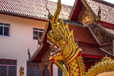 Tayland. Chiang Mai. Budist Tapınağı manzarası.