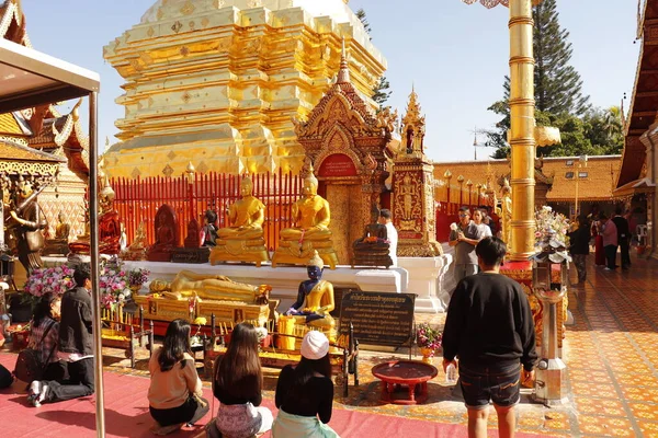 Thaiföld Chiang Mai Vagyok Kilátás Wat Doi Suthep Templom — Stock Fotó