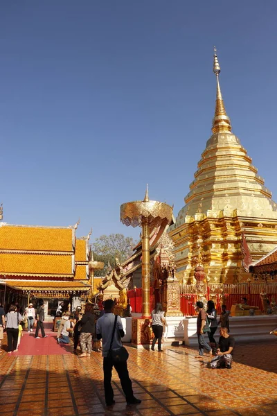 Tailândia Chiang Mai Uma Vista Templo Wat Doi Suthep — Fotografia de Stock