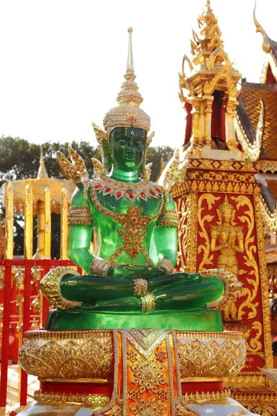 Tailândia Chiang Mai Uma Vista Templo Wat Doi Suthep — Fotografia de Stock