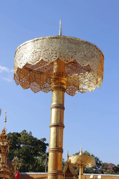 Tailandia Chiang Mai Una Vista Del Templo Wat Doi Suthep — Foto de Stock