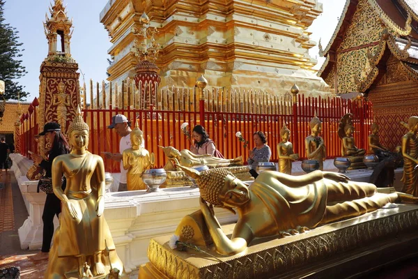 Tailândia Chiang Mai Uma Vista Templo Wat Doi Suthep — Fotografia de Stock