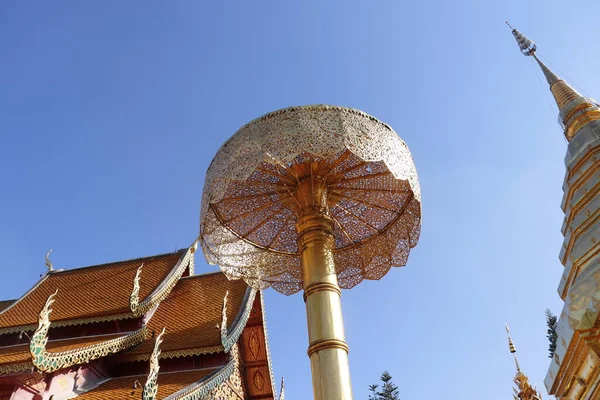 Thailandia Chiang Mai Una Vista Del Tempio Wat Doi Suthep — Foto Stock