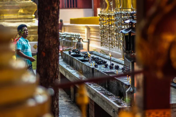 Таиланд Чиангмай Вид Храм Ват Пхра Сингх — стоковое фото