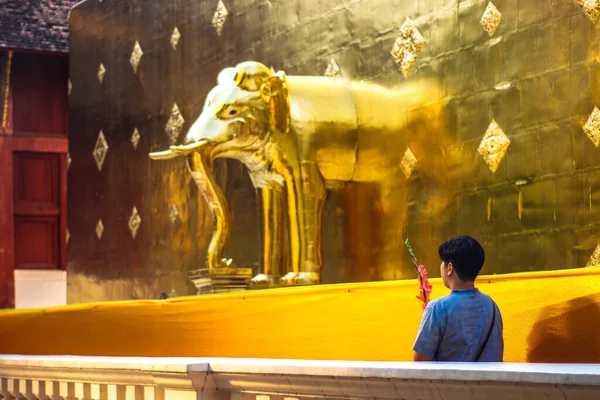 Tailandia Chiang Mai Una Vista Del Templo Wat Phra Singh —  Fotos de Stock