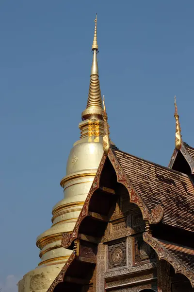 Tailândia Chiang Mai Uma Vista Templo Wat Phra Singh — Fotografia de Stock
