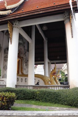 Tayland. Chiang Mai. Wat Chedi Luang Tapınağı manzarası.