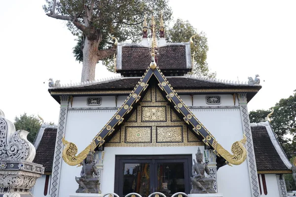 Tailândia Chiang Mai Uma Vista Templo Wat Chedi Luang — Fotografia de Stock