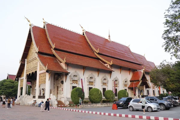 Thaiföld Chiang Mai Vagyok Kilátás Wat Chedi Luang Templomra — Stock Fotó