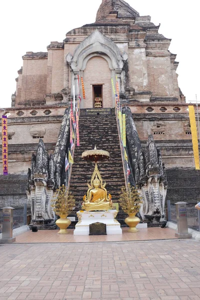 Thailand Det Chiang Mai Över Wat Chedi Luang Temple — Stockfoto
