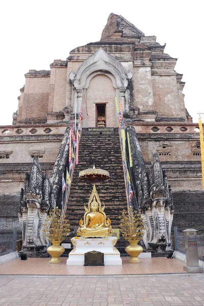 Thailand Det Chiang Mai Över Wat Chedi Luang Temple — Stockfoto