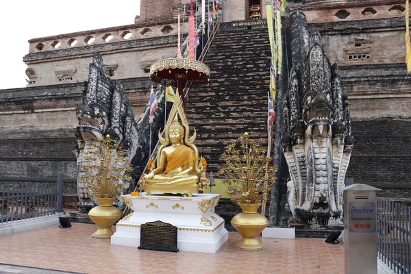 Tailandia Chiang Mai Una Vista Del Templo Wat Chedi Luang —  Fotos de Stock