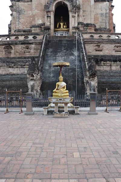 Tailandia Chiang Mai Una Vista Del Templo Wat Chedi Luang —  Fotos de Stock