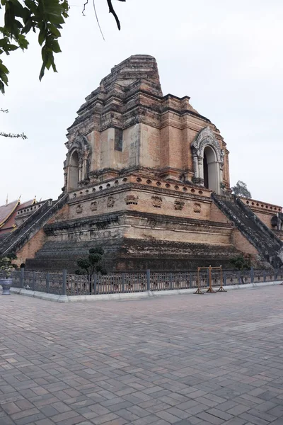Thailanda Chiang Mai Templul Wat Chedi Luang — Fotografie, imagine de stoc