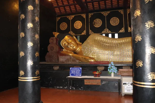 Thaïlande Chiang Mai Une Vue Temple Wat Chedi Luang — Photo