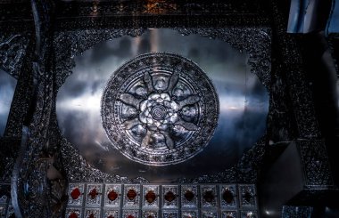 Tayland. Chiang Mai. Wat Sri Suphan 'ın manzarası, Gümüş Tapınak.