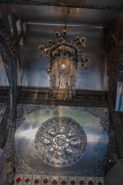 Tayland. Chiang Mai. Wat Sri Suphan 'ın manzarası, Gümüş Tapınak.