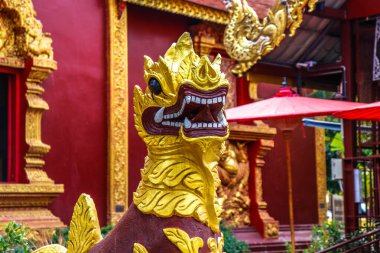 Tayland. Chiang Mai. Wat Sri Suphan 'ın manzarası, Gümüş Tapınak.