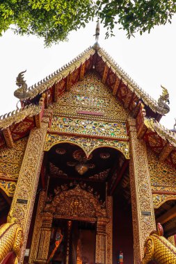 Tayland. Chiang Mai. Wat Sri Suphan 'ın manzarası, Gümüş Tapınak.