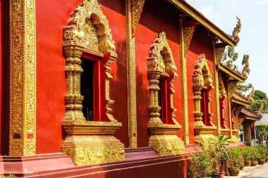 Tayland. Chiang Mai. Wat Sri Suphan 'ın manzarası, Gümüş Tapınak.