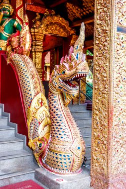 Tayland. Chiang Mai. Wat Sri Suphan 'ın manzarası, Gümüş Tapınak.