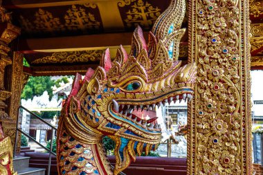 Tayland. Chiang Mai. Wat Sri Suphan 'ın manzarası, Gümüş Tapınak.