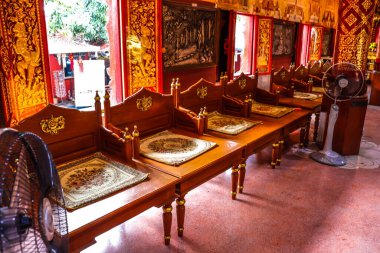 Tayland. Chiang Mai. Wat Sri Suphan 'ın manzarası, Gümüş Tapınak.