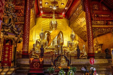 Tayland. Chiang Mai. Wat Sri Suphan 'ın manzarası, Gümüş Tapınak.