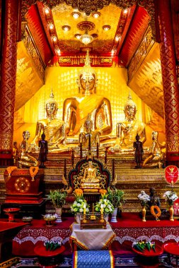 Tayland. Chiang Mai. Wat Sri Suphan 'ın manzarası, Gümüş Tapınak.