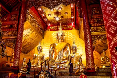 Tayland. Chiang Mai. Wat Sri Suphan 'ın manzarası, Gümüş Tapınak.