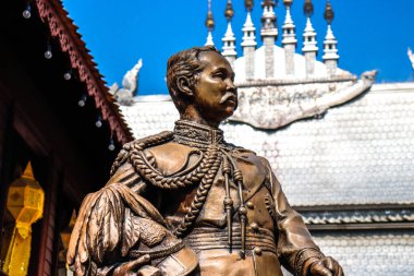 Tayland. Chiang Mai. Wat Sri Suphan 'ın manzarası, Gümüş Tapınak.