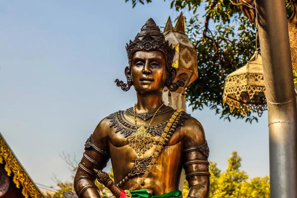 Tailandia Chiang Mai Una Vista Del Wat Sri Suphan Templo —  Fotos de Stock