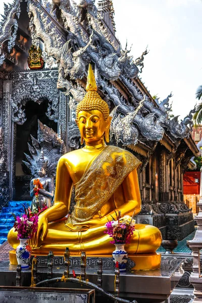 Tailandia Chiang Mai Una Vista Del Wat Sri Suphan Templo — Foto de Stock