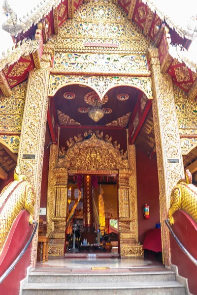 Tailandia Chiang Mai Una Vista Del Wat Sri Suphan Templo — Foto de Stock