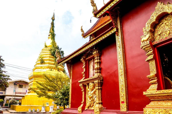 Tailandia Chiang Mai Una Vista Del Wat Sri Suphan Templo —  Fotos de Stock