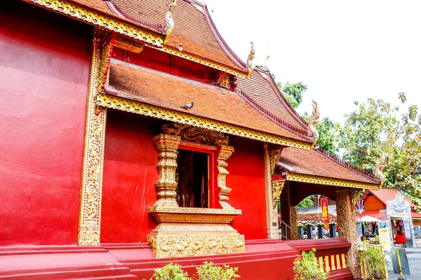 Tailândia Chiang Mai Uma Vista Wat Sri Suphan Templo Prata — Fotografia de Stock