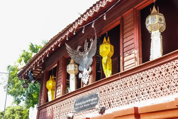 Thailand Chiang Mai Pemandangan Wat Sri Suphan Kuil Perak — Stok Foto